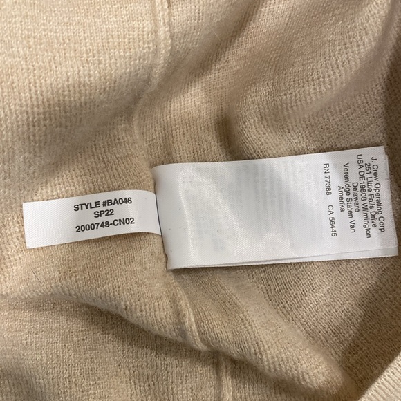 J.Crew 100% Cashmere Sweater Tank Vest Beige Medium soft - Picture 9 of 10